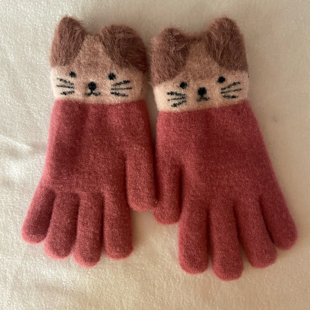 Little Girls Kitty Cat Gloves